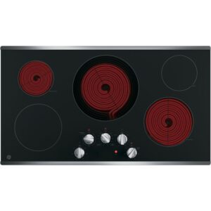 GE 36" Radiant Electric Cooktop Stainless Steel JP3036SLSS