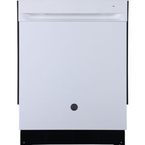 GE 24" Built-In Top Control Dishwasher with Stainless Steel Tall Tub White
