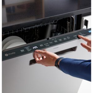 GE Profile Top Control Stainless Steel Interior Dishwasher with Sanitize Cycle